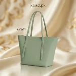 Elegant black leather shoulder bag for women in Pakistan (2)