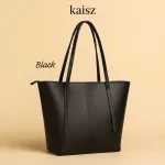 Elegant black leather shoulder bag for women in Pakistan (2)