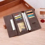 Men’s Premium PU Leather Wallet Brown Emblem