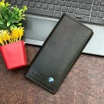 Men’s Premium PU Leather Wallet Brown Emblem