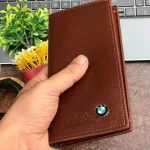 Men’s Premium PU Leather Wallet Brown Emblem