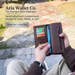 Men’s Premium PU Leather Wallet Brown Emblem