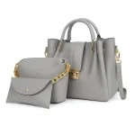 Premium Soft Leather Handbags Pakistan 3-piece shoulder bag set