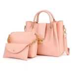 Premium Soft Leather Handbags Pakistan 3-piece shoulder bag set