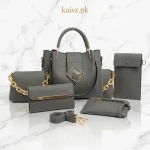 Premium Soft Leather Handbags Pakistan 5-piece ladies shoulder bag set