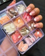 144 Pcs Multicolor False Nails Box Stylish Durable Easy To Use For Everyday Fashion Parties And Nail Art Designs - With Nail Glue