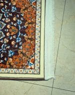 Traditional Moroccan Dome Arch Janamaz – Dark Plum & Rust 70x115 cm | Islamic Prayer Mat - Image 4