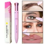 Eye ShadowLiner Combination 4 In 1 Makeup Pen Multifunctional Cosmetics Ballpoint Pens Waterproof Eyeliner Eyebrow Pencil Long lasting Highlighter Stick - Image 5