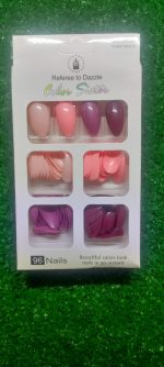 96 Pcs Fake Nails Without Glue Or Sticker Multicolor - Image 3