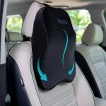 Universal Car Neck Seat Pillow – Soft Memory Foam Headrest (Beige & Black) - Image 7