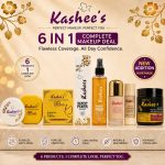Kashee's 6 In 1 Foundation, Fixer, Face Powder, Loose Powder, Hair Mask And Paint Stick Deal, Pack Of 6