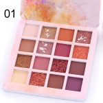 16 Color Eyeshadow Makeup Palette Matte & Shimmer Powder Eye Shadow Kit - Multi Color - Image 3