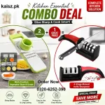 2-in-1 Kitchen Slicer & Knife Sharpener Combo Deal for Home