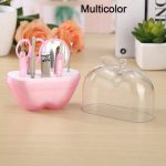 8 Pcs Apple Manicure Set ABS Plastic Mani Pedi Kit | Pink Colour - Image 4