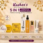 Kashee's 5 In 1 Foundation, Fixer, Face Powder, Loose Powder And Paint Stick Deal, Pack Of 5