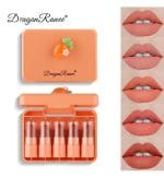 5 Pcs Dragon Ranee Carrot Mini Lipstick Set | Long Lasting Makeup Waterproof Lipstick (Random Color) - Image 2