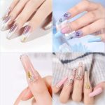 Multicolor 12 Pcs Stylish Artificial Nails Set For Fashionable Look And Easy Application (Random Design) - Image 2