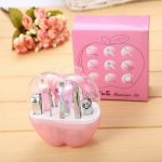 8 Pcs Apple Manicure Set ABS Plastic Mani Pedi Kit | Pink Colour - Image 3