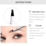 4 Tip Waterproof Eyebrow Pen | Waterproof Tattoo Tint Fine Sketch Liquid Eyebrow Pencil | Creates Natural Makeup Effect - Image 3