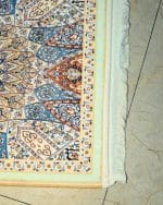 Golden Sunburst Persian Mandala Velvet Prayer Mat Janamaz (70x115 cm) - Image 4