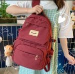 Korean Style School Bag | Large Capacity Nylon Backpack | Teenagers Girls Laptop Work School - Image 2