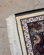 Luxury Ottoman Mandala Velvet Prayer Rug – Deep Blue & Black 70x115 cm | Elegant Islamic Janamaz - Image 3