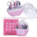 8 Pcs Apple Manicure Set ABS Plastic Mani Pedi Kit | Pink Colour - Image 5