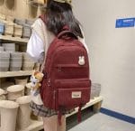 Korean Style School & College Backpack | 48cm x 28cm | Trendy & Spacious | Durable Daypack for Students - Image 2