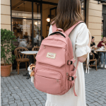 Korean Style School Bag | Large Capacity Nylon Backpack | Teenagers Girls Laptop Work School - Image 5