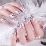 Multicolor 12 Pcs Stylish Artificial Nails Set For Fashionable Look And Easy Application (Random Design)