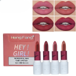 HengFang Hey Girl Mini Velvet Matte Lipstick Set | High Pigment Long-Lasting Lip Color | Pack of 4 Shades