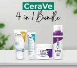 CeraVe 4 in 1 Kit cleanser serum night cream sunblock
