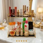 Stylish Cosmetic Shelf Makeup Rack Organizer for Vanity Storage - Image 2