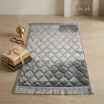 Royal Cream Velvet Prayer Mat with Gold Border and Tassels