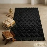 Royal Cream Velvet Prayer Mat with Gold Border and Tassels