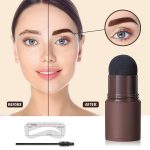 2-in-1 Hairline & Eyebrow Shaping Stamp – Waterproof Hairline Shadow Powder with Sponge Applicator for Natural Hair & Brow Filling