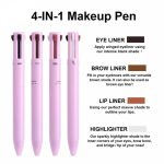 Eye ShadowLiner Combination 4 In 1 Makeup Pen Multifunctional Cosmetics Ballpoint Pens Waterproof Eyeliner Eyebrow Pencil Long lasting Highlighter Stick - Image 7