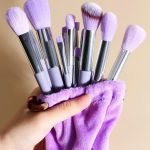 13 Pcs Professional Makeup Brush Set with Soft Bristles and Elegant Velvet Storage Bag for Face, Eyes, Blending, Foundation, Powder, Blush and Everyday Makeup - Image 14
