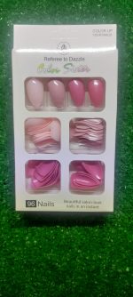 96 Pcs Fake Nails Without Glue Or Sticker Multicolor - Image 2