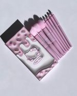8 Pcs Makeup Brush Set In Velvet Bag Makeup Concealer Brush, Blush Powder Brush - Image 5