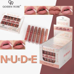 Pack Of 6 Nude High Pigment Matte Lipgloss Soft & Matte Texture Hydrating Lipgloss (Random Color) - Image 2
