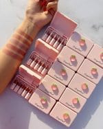 5 Pcs Dragon Ranee Peach Mini Lipstick Set | Long Lasting Makeup Waterproof Lipstick (Random Color) - Image 2