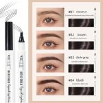 4 Tip Waterproof Eyebrow Pen | Waterproof Tattoo Tint Fine Sketch Liquid Eyebrow Pencil | Creates Natural Makeup Effect - Image 5