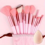 13 Pcs Professional Makeup Brush Set with Soft Bristles and Elegant Velvet Storage Bag for Face, Eyes, Blending, Foundation, Powder, Blush and Everyday Makeup - Image 7