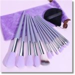 13 Pcs Professional Makeup Brush Set with Soft Bristles and Elegant Velvet Storage Bag for Face, Eyes, Blending, Foundation, Powder, Blush and Everyday Makeup - Image 10