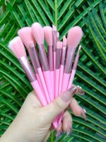 13 Pieces Soft Fluffy Makeup Brush Set - Cosmetics Brush Set - Makeup Brush Kit - Blush and Powder Brushes - Makeup Brushes for Foundation - Pink Color - Without Box - Image 8