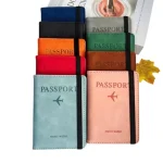 RFID Blocking Passport Wallet  | PU Leather Travel Document Holder with Card & Cash Pockets | Random Color - Image 5