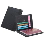 RFID Blocking Passport Wallet  | PU Leather Travel Document Holder with Card & Cash Pockets | Random Color - Image 6