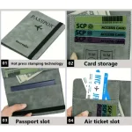 RFID Blocking Passport Wallet  | PU Leather Travel Document Holder with Card & Cash Pockets | Random Color - Image 3