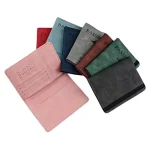 RFID Blocking Passport Wallet  | PU Leather Travel Document Holder with Card & Cash Pockets | Random Color - Image 4